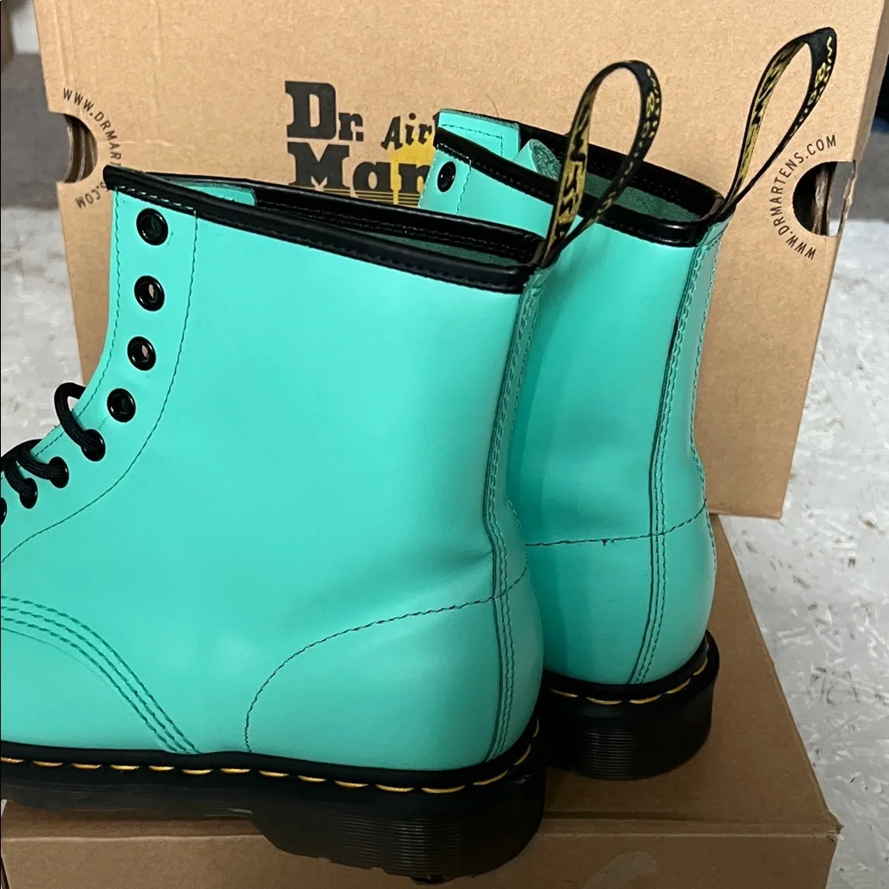 Dr. Martens Peppermint Green Lace-Up Boots - Picture 5 of 7